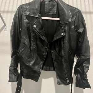 Black small leather jacket
